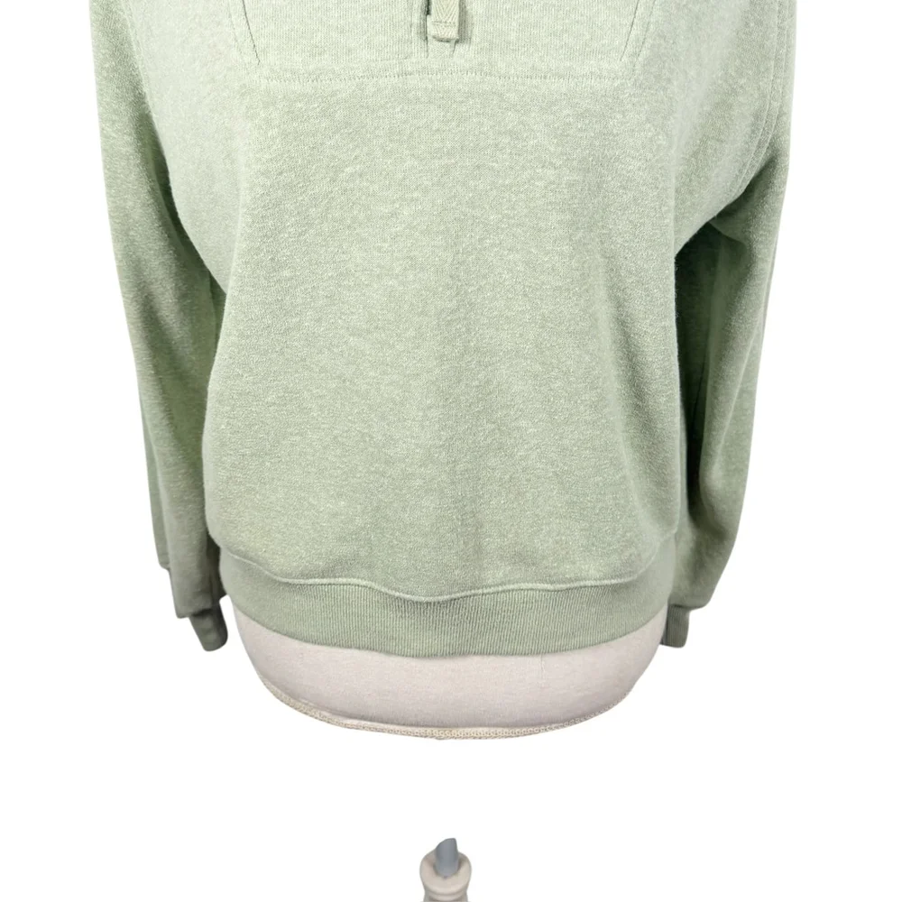 Prana Cozy Up Pullover Sweatshirt Heather Green Crop Length Relaxed Size S - Picture 4 of 12